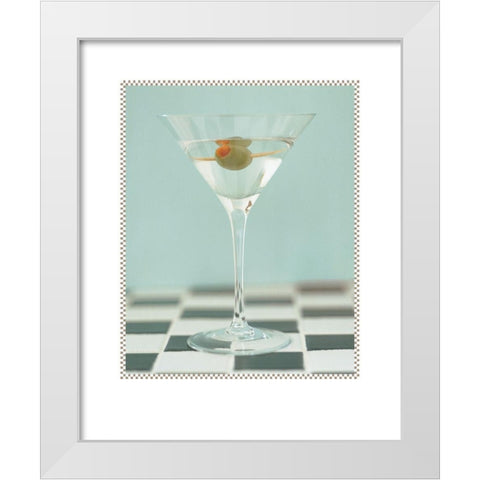Martini with nOlive Green White Modern Wood Framed Art Print by Frontline