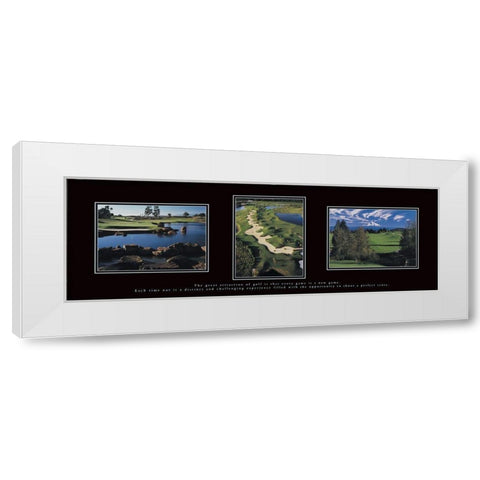 Golf Tryp White Modern Wood Framed Art Print by Frontline