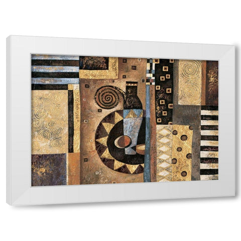 Abstract White Modern Wood Framed Art Print by Unknown