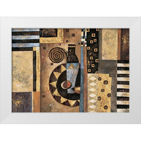 Abstract White Modern Wood Framed Art Print by Unknown