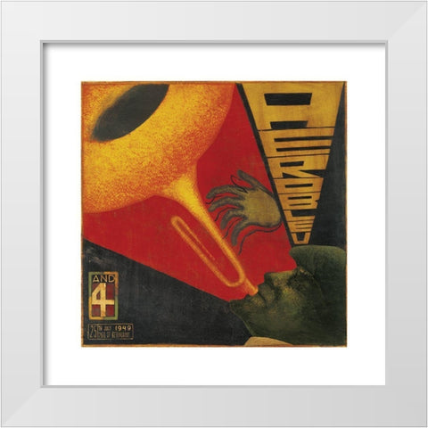 Aerobleu IV White Modern Wood Framed Art Print by Unknown