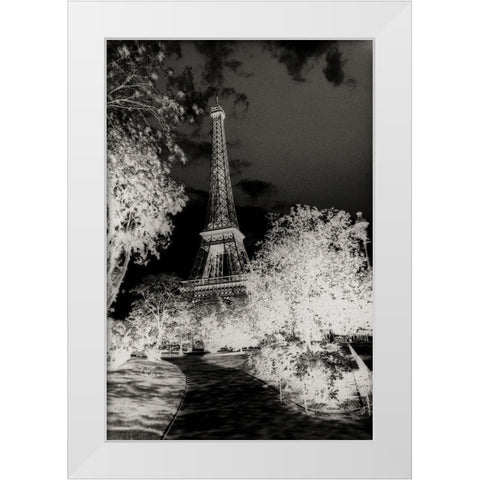Tour Eiffel White Modern Wood Framed Art Print by Unknown