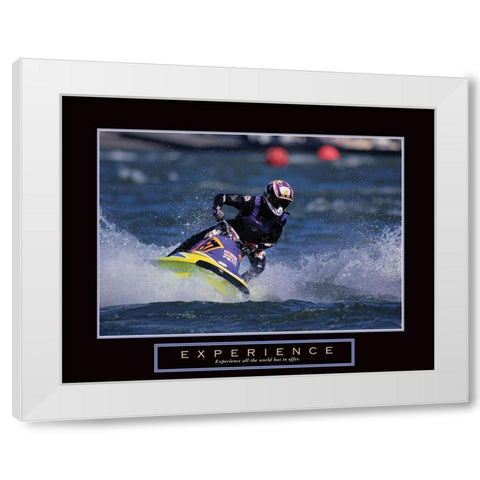 Experience - Jet Ski White Modern Wood Framed Art Print by Frontline