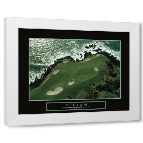 Vision - Golf on the Coast White Modern Wood Framed Art Print by Frontline