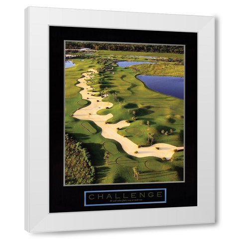 Challenge - Golf Trap White Modern Wood Framed Art Print by Unknown