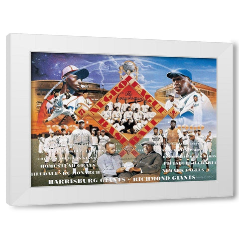 Negro League White Modern Wood Framed Art Print by Unknown