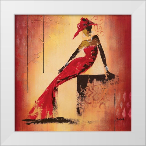 Glamour I White Modern Wood Framed Art Print by Johanna