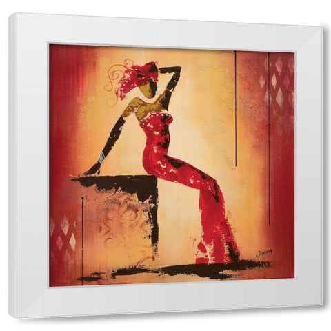Glamour II White Modern Wood Framed Art Print by Johanna