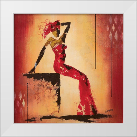 Glamour II White Modern Wood Framed Art Print by Johanna