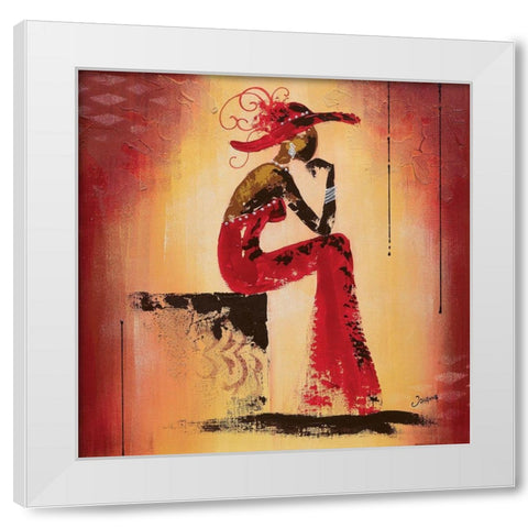 Glamour III White Modern Wood Framed Art Print by Johanna