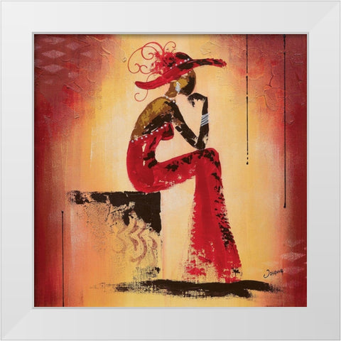Glamour III White Modern Wood Framed Art Print by Johanna