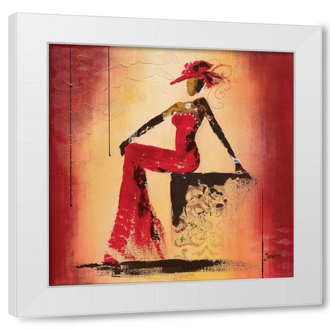 Glamour IV White Modern Wood Framed Art Print by Johanna