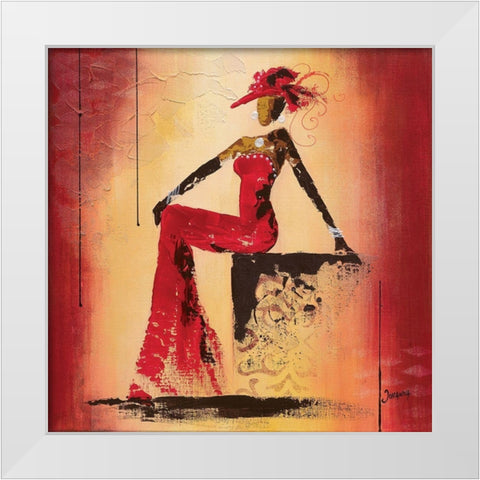Glamour IV White Modern Wood Framed Art Print by Johanna