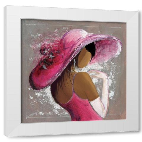 Tiffany White Modern Wood Framed Art Print by Johanna