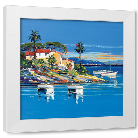 Le Cap dAntibes White Modern Wood Framed Art Print by Corbiere