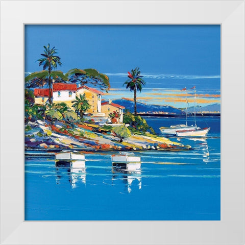 Le Cap dAntibes White Modern Wood Framed Art Print by Corbiere