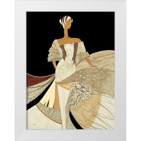 Clarisse White Modern Wood Framed Art Print by Loesch, Elisabeth