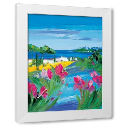 A lombre des pins White Modern Wood Framed Art Print by Vadon, Veronique