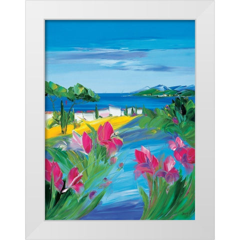 A lombre des pins White Modern Wood Framed Art Print by Vadon, Veronique