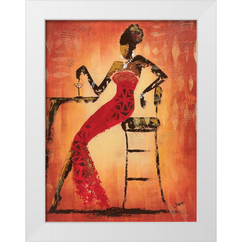 Rendez-vous I White Modern Wood Framed Art Print by Johanna