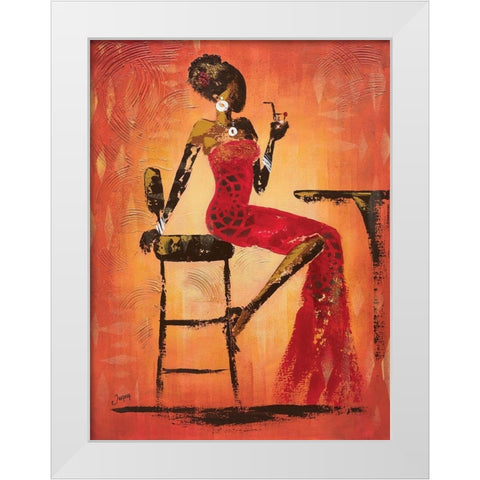 Rendez-vous II White Modern Wood Framed Art Print by Johanna