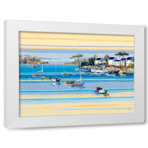 Presquile II White Modern Wood Framed Art Print by Kerfily