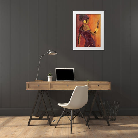 Le miroir I White Modern Wood Framed Art Print by Johanna