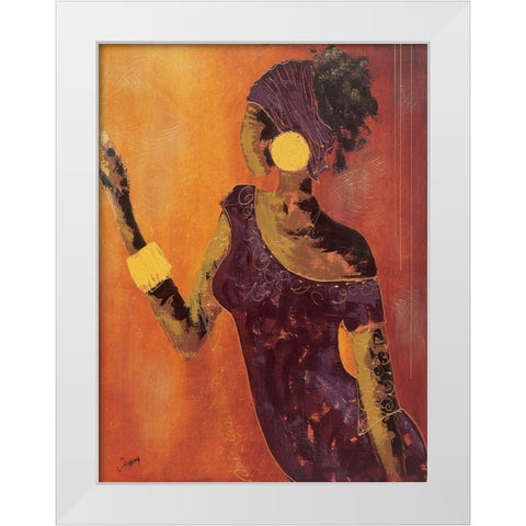 Le miroir II White Modern Wood Framed Art Print by Johanna