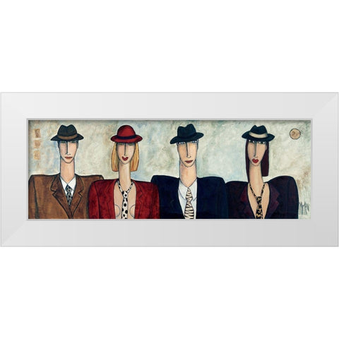 Femme, homme, mode demploi ! White Modern Wood Framed Art Print by Kuhn, Marie-Pierre