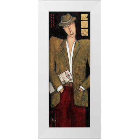 Liberation White Modern Wood Framed Art Print by Kuhn, Marie-Pierre