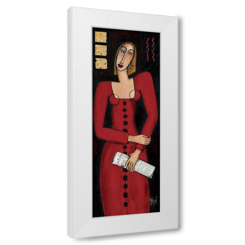 Les Echos White Modern Wood Framed Art Print by Kuhn, Marie-Pierre