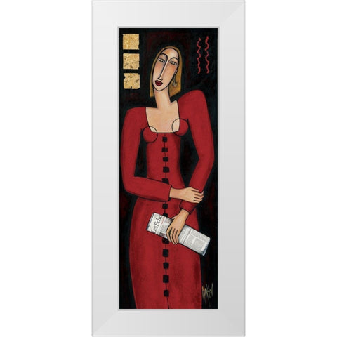 Les Echos White Modern Wood Framed Art Print by Kuhn, Marie-Pierre