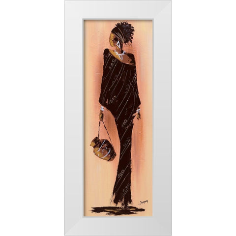 Bamako I White Modern Wood Framed Art Print by Johanna