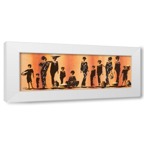 Au marche I White Modern Wood Framed Art Print by Johanna