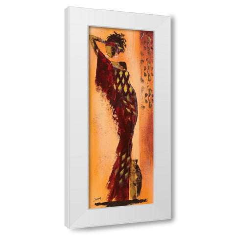 Femme gazelle I White Modern Wood Framed Art Print by Johanna