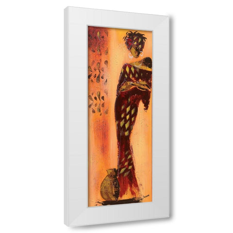 Femme gazelle II White Modern Wood Framed Art Print by Johanna