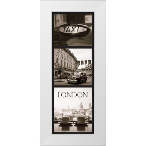City London White Modern Wood Framed Art Print by Braun Studio