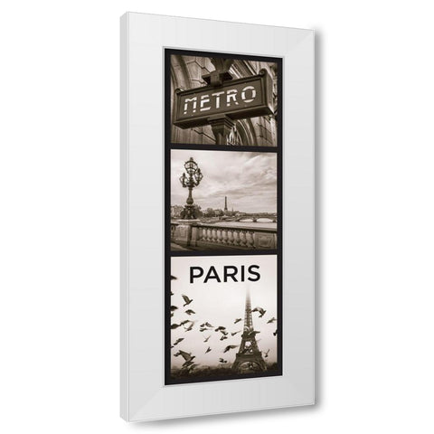 City Paris White Modern Wood Framed Art Print by Braun Studio