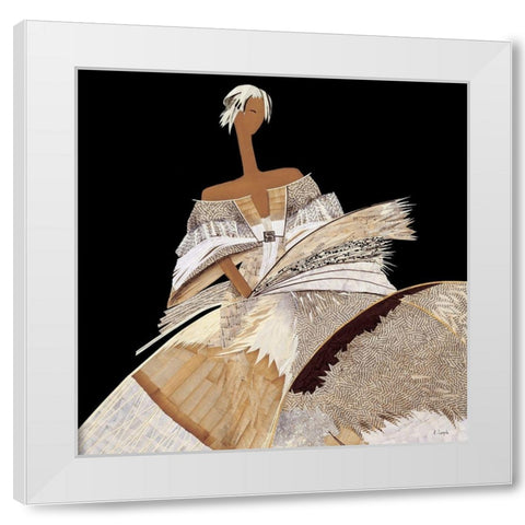 Emmanuelle White Modern Wood Framed Art Print by Loesch, Elisabeth
