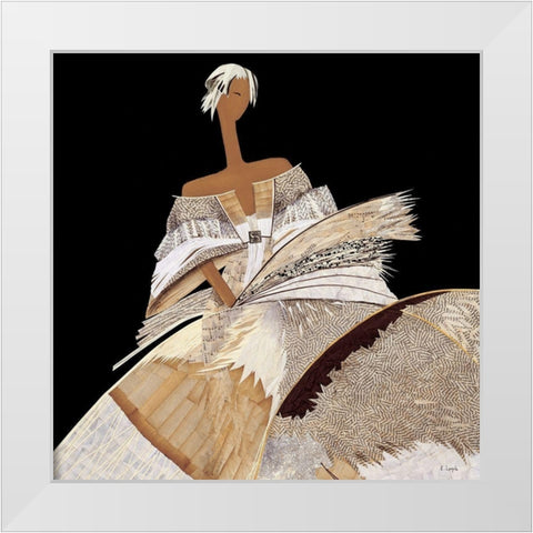 Emmanuelle White Modern Wood Framed Art Print by Loesch, Elisabeth