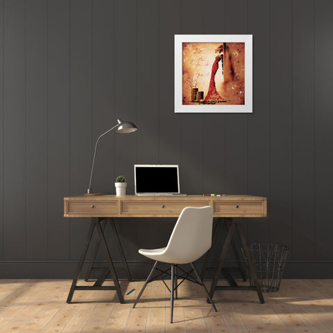 Charmeuses II White Modern Wood Framed Art Print by Johanna