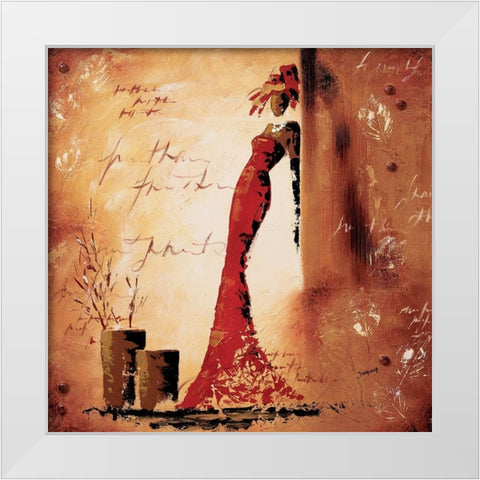 Charmeuses II White Modern Wood Framed Art Print by Johanna