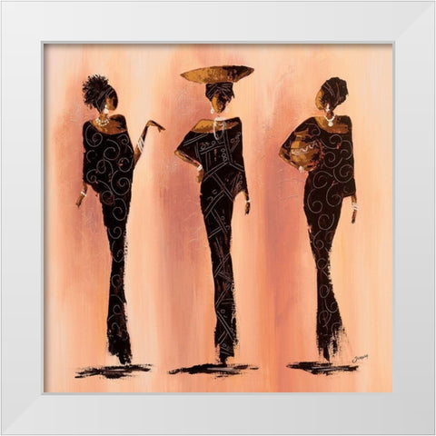 Entre femmes I White Modern Wood Framed Art Print by Johanna