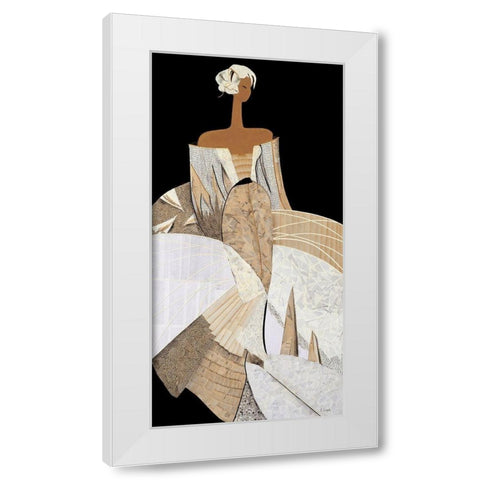 Clemence White Modern Wood Framed Art Print by Loesch, Elisabeth