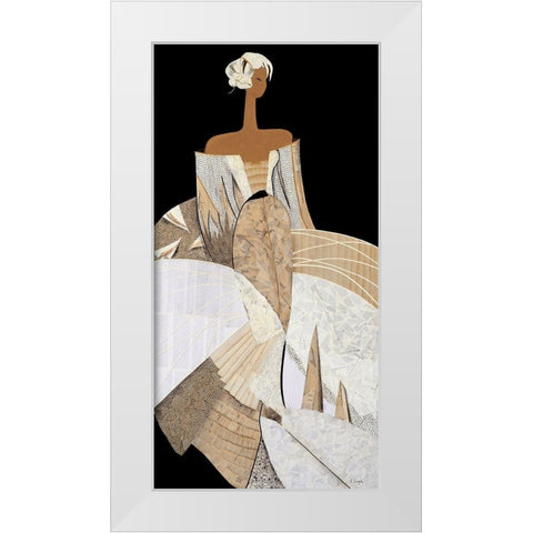 Clemence White Modern Wood Framed Art Print by Loesch, Elisabeth