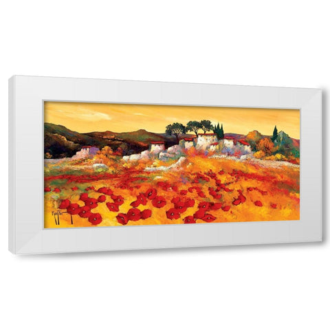 Provence doree White Modern Wood Framed Art Print by Keiflin, Roger