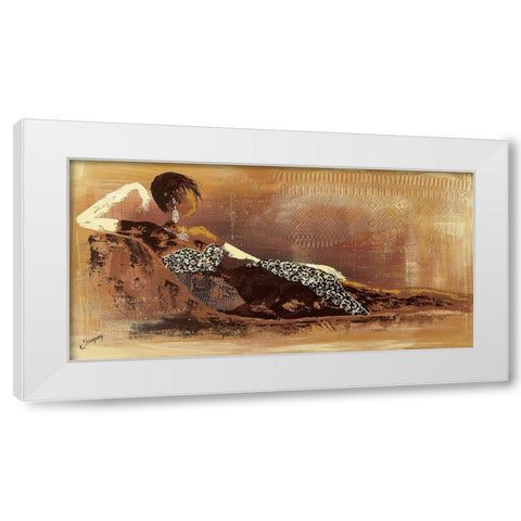 Instant I White Modern Wood Framed Art Print by Johanna