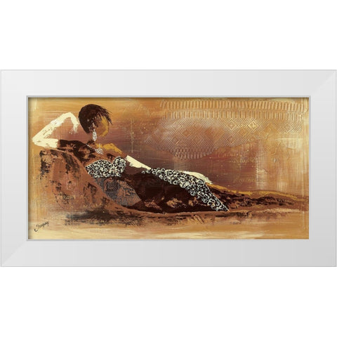 Instant I White Modern Wood Framed Art Print by Johanna
