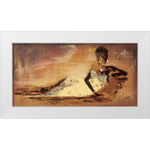 Instant II White Modern Wood Framed Art Print by Johanna