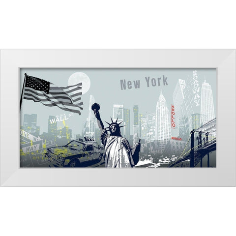 Appolo White Modern Wood Framed Art Print by Farkas, Atelier